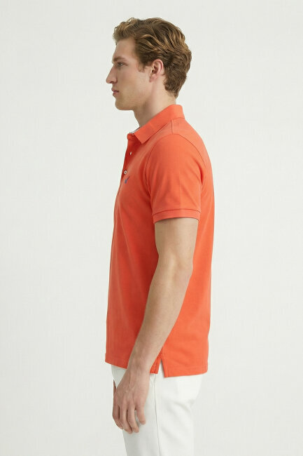 Mercan %100 Pamuk Polo Tişört - 4