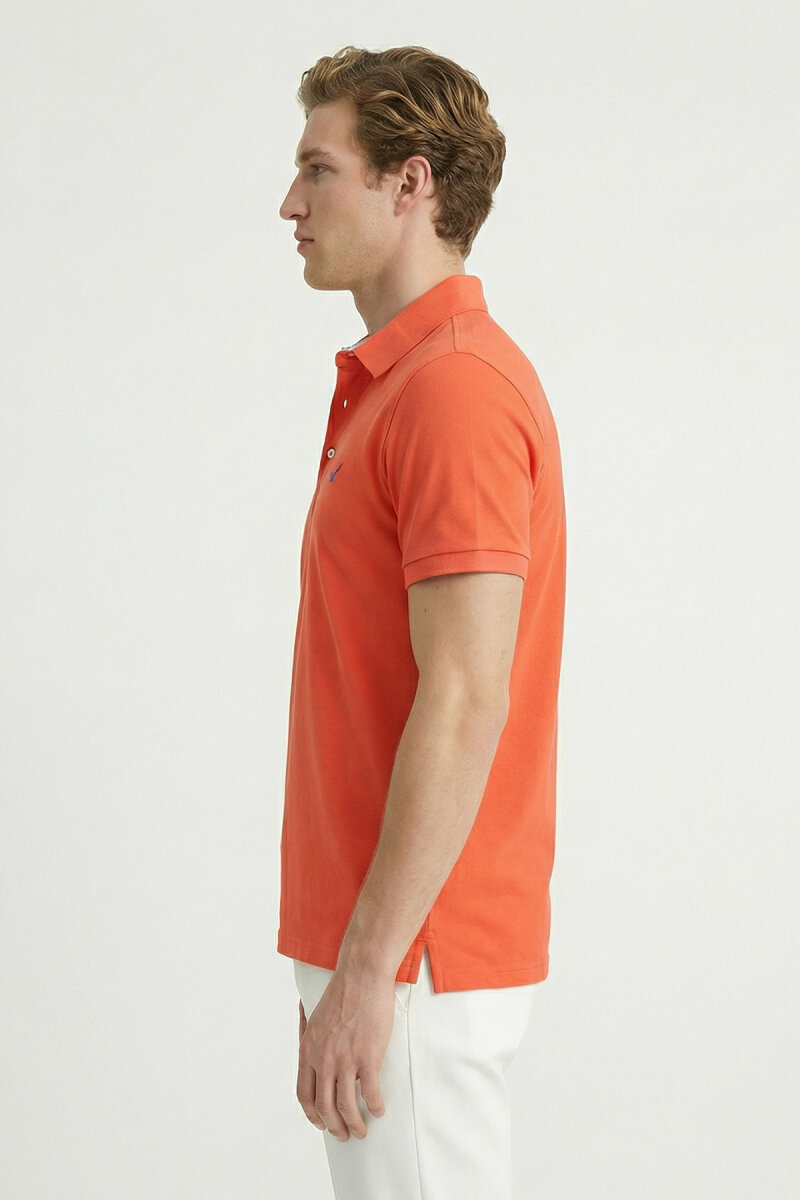 Mercan %100 Pamuk Polo Tişört - 4