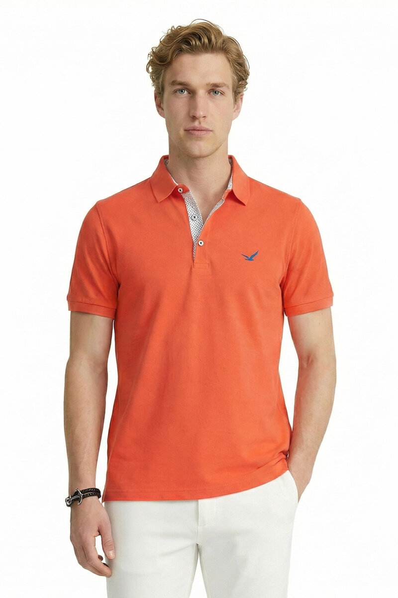 Coral 100% Cotton Polo T-shirt