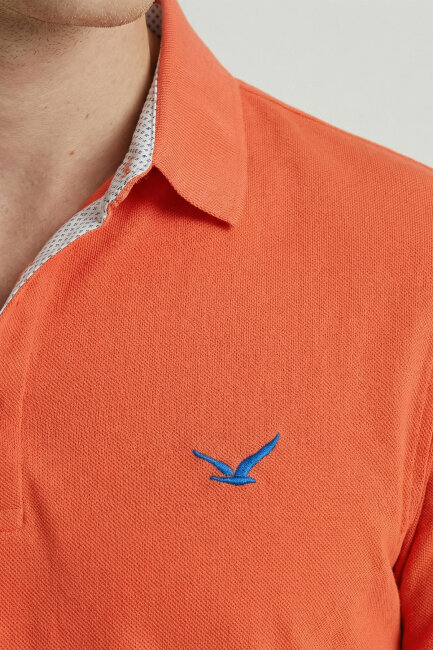 Mercan %100 Pamuk Polo Tişört - 3