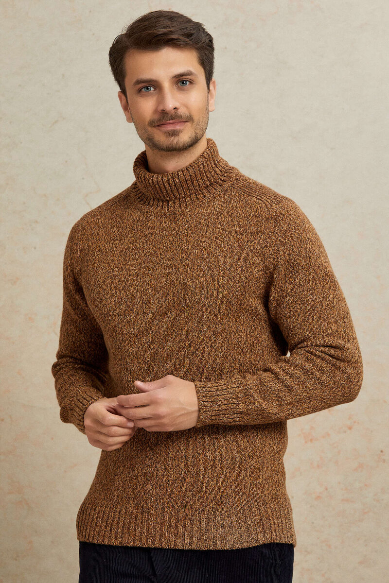 Brown 100% Cotton Round Neck Sweater - 6