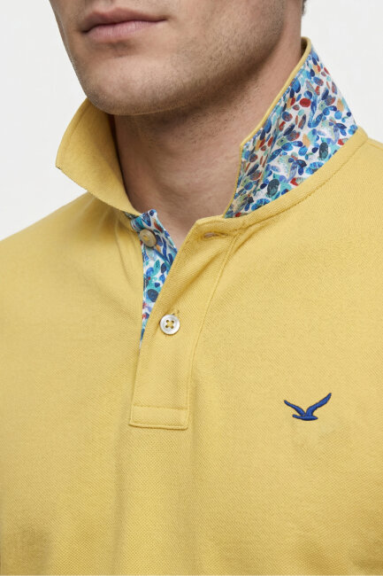 Yellow 100% Cotton Polo T-shirt - 3