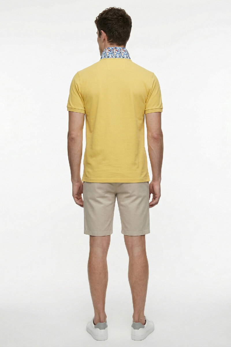 Yellow 100% Cotton Polo T-shirt - 6