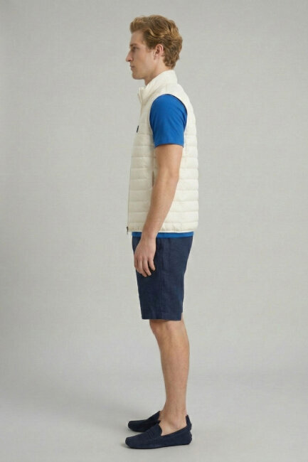 Açık Bej Şişme Yelek - 4