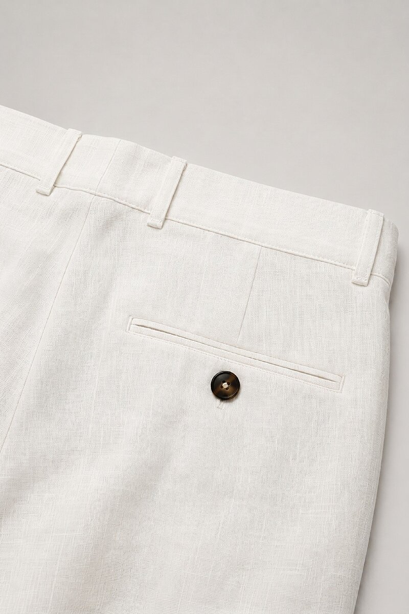 Beyaz %100 Keten Pantolon - 4