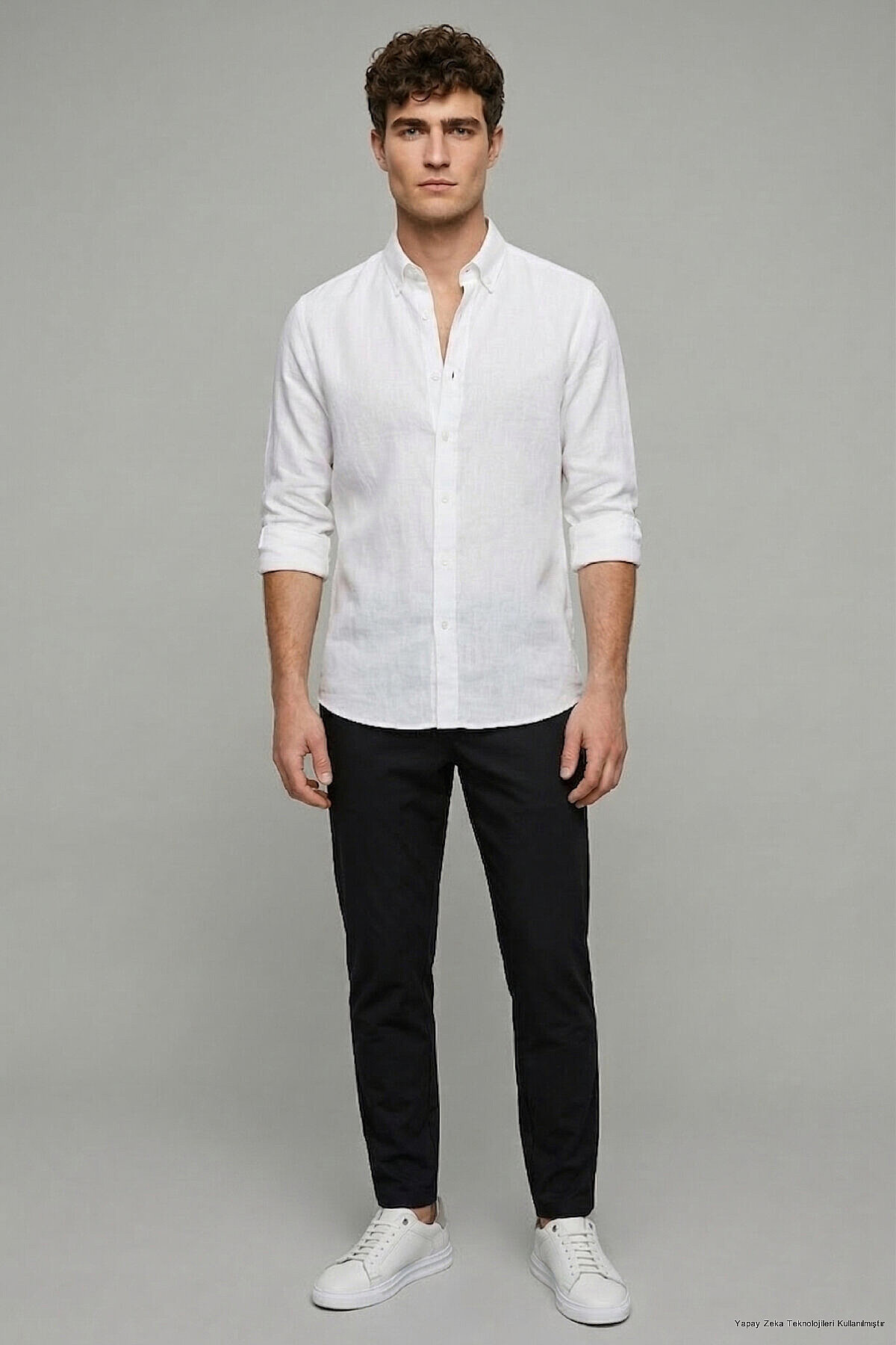 Siyah Casual Pantolon - 1