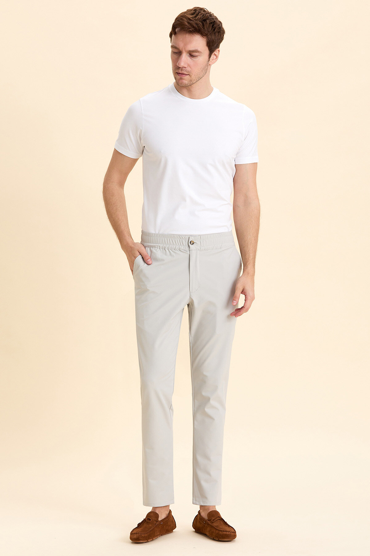 Taş Rengi Casual Pantolon - 4