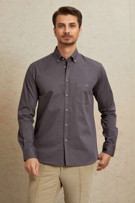 Grey 100% Cotton Shirt 