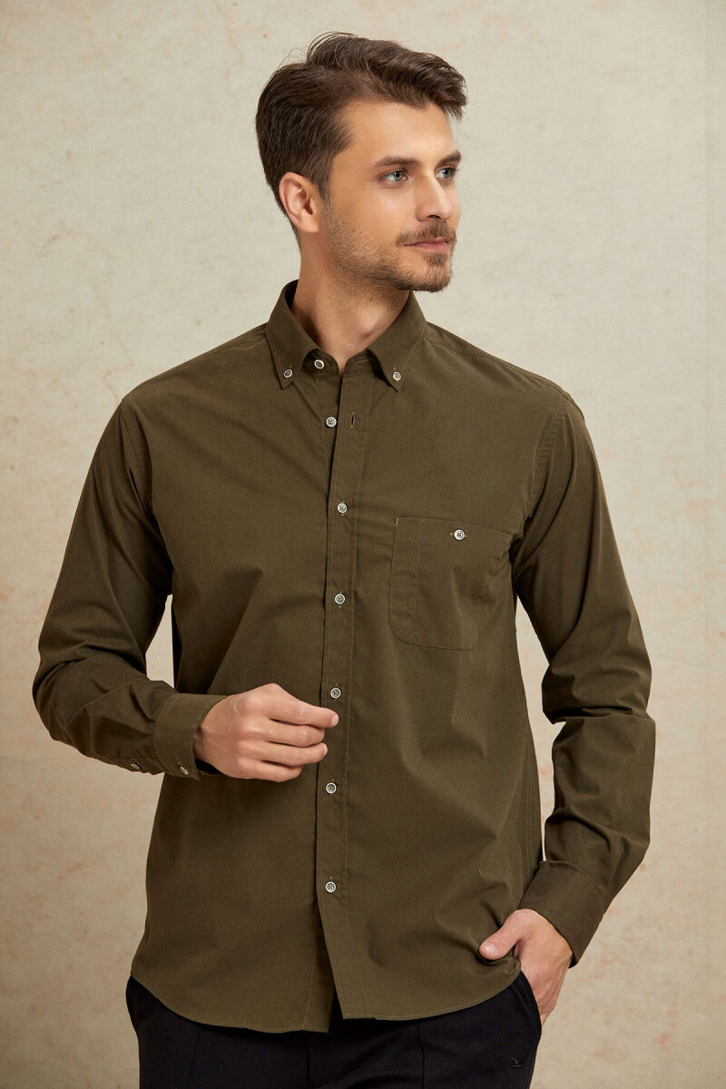 Brown 100% Cotton Shirt (1)