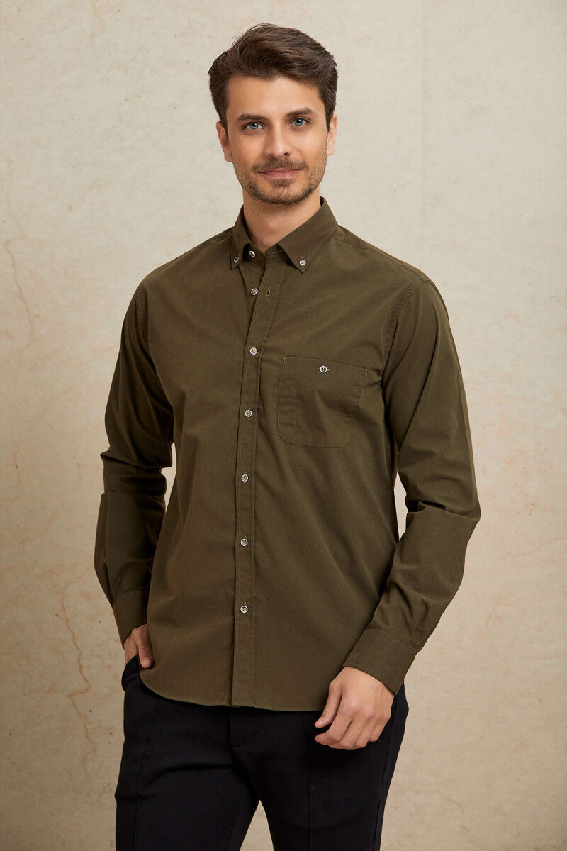 Brown 100% Cotton Shirt - 6