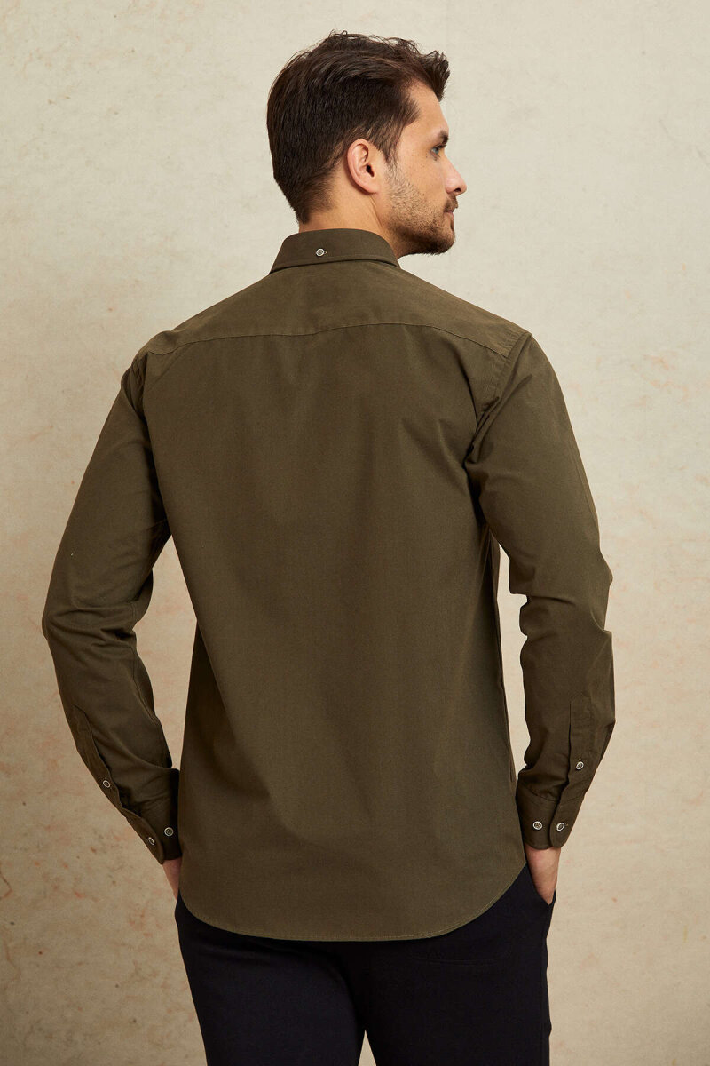 Brown 100% Cotton Shirt - 7
