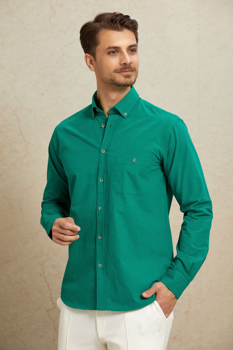 Green 100% Cotton Shirt (1)