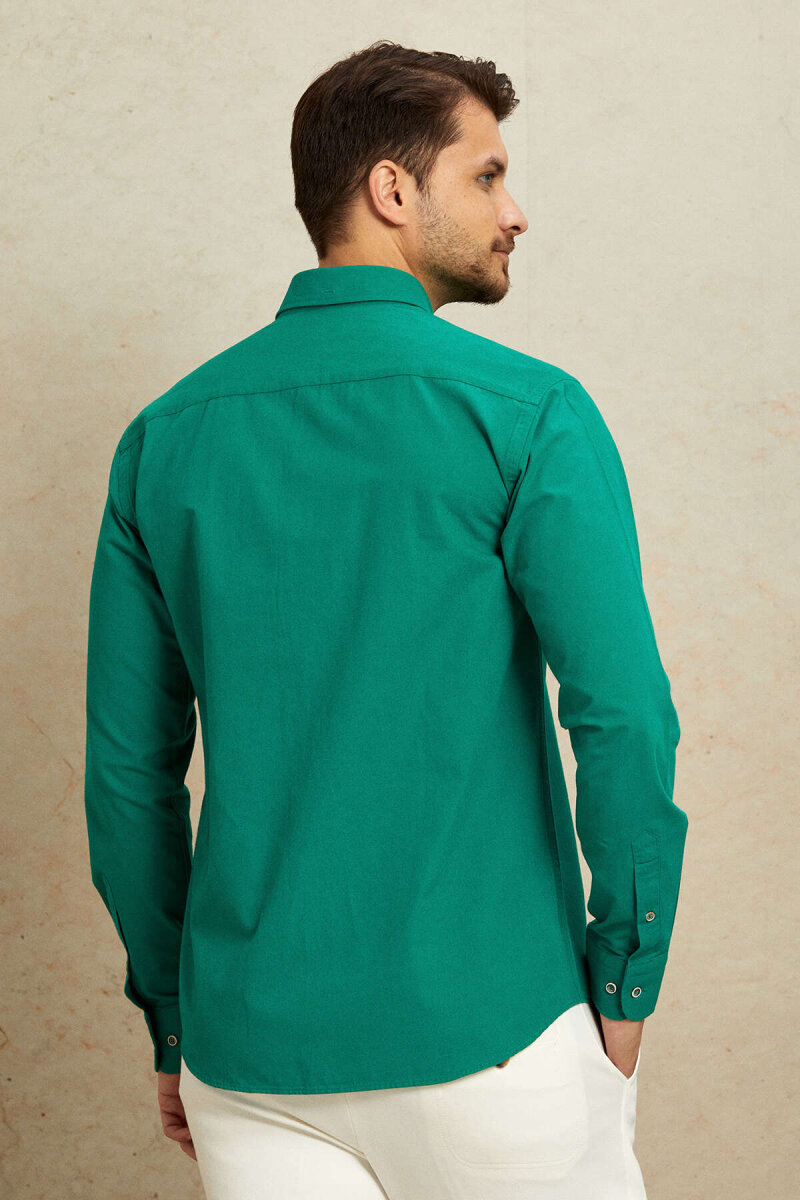Green 100% Cotton Shirt - 7