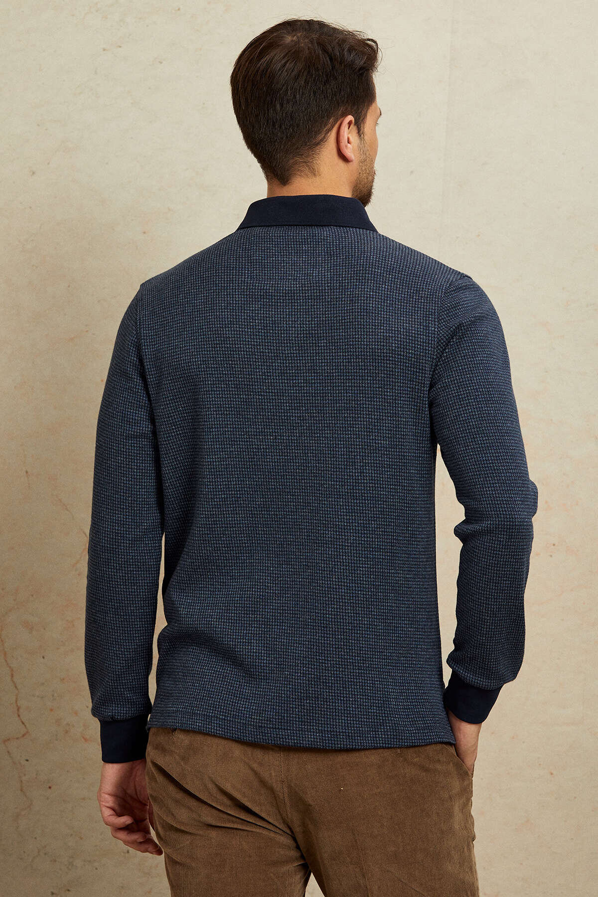 Antrasit Pamuklu Polo Sweatshirt - 7