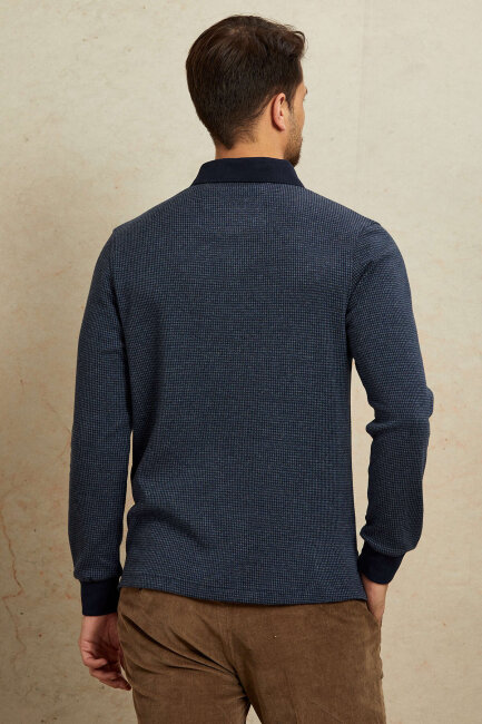 Antrasit Pamuklu Polo Sweatshirt - 7