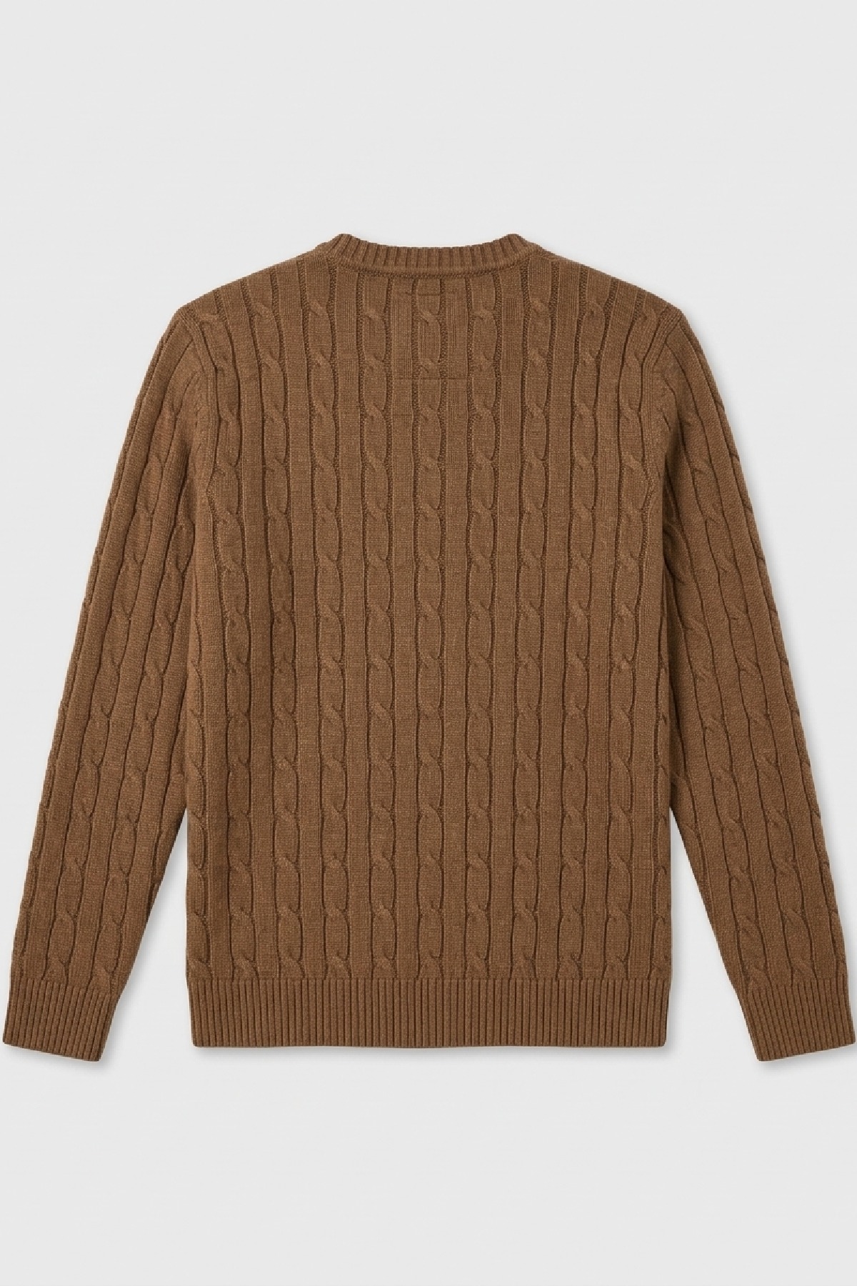 Camel 100% Cotton Crew Neck Sweater - 5