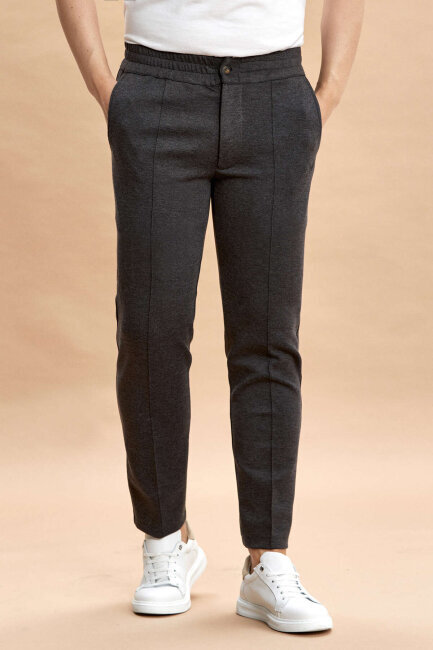 Anthracite Cotton Sweatshirt Pants - 2