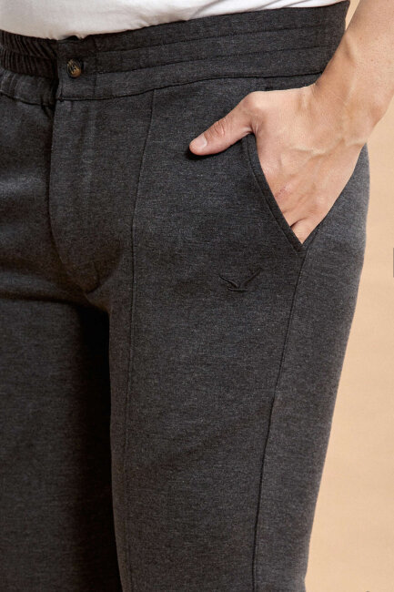 Anthracite Cotton Sweatshirt Pants - 4