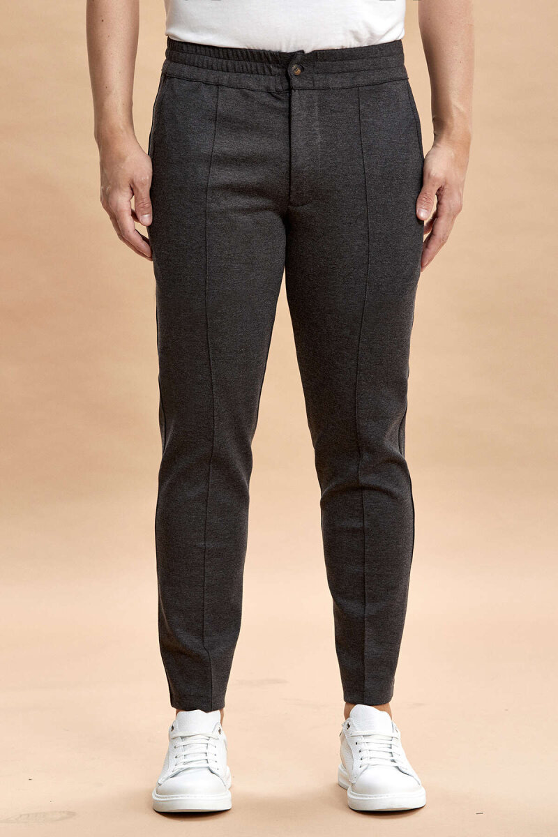 Anthracite Cotton Sweatshirt Pants - 5