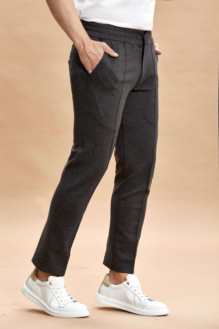 Anthracite Cotton Sweatshirt Pants - 6