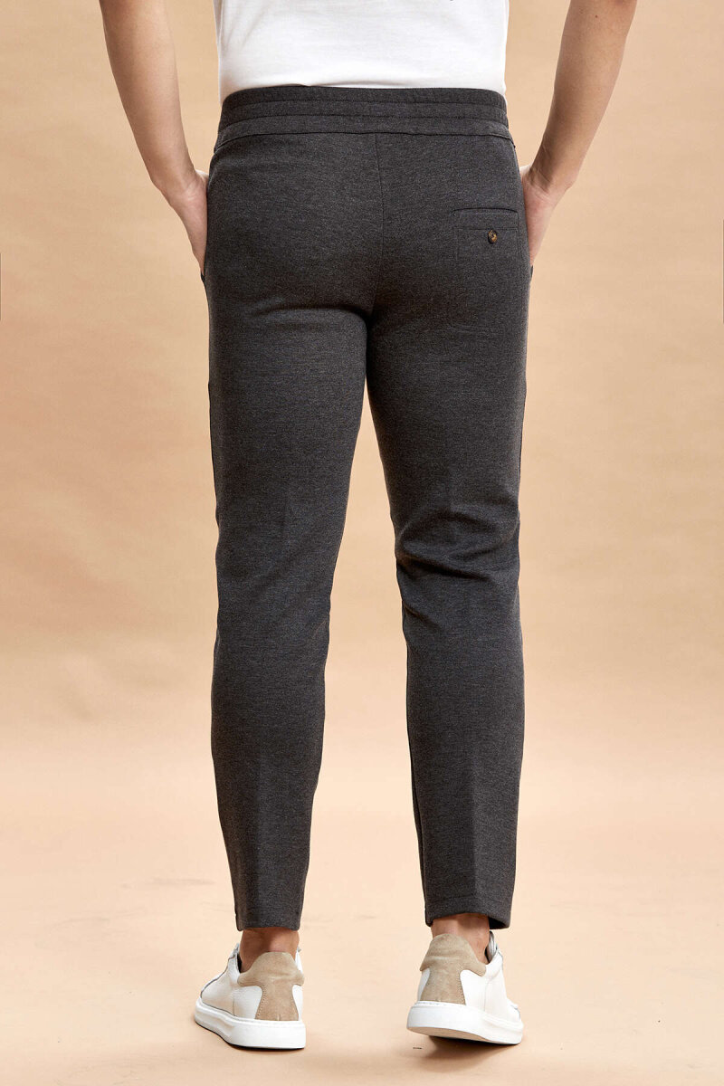 Anthracite Cotton Sweatshirt Pants - 7