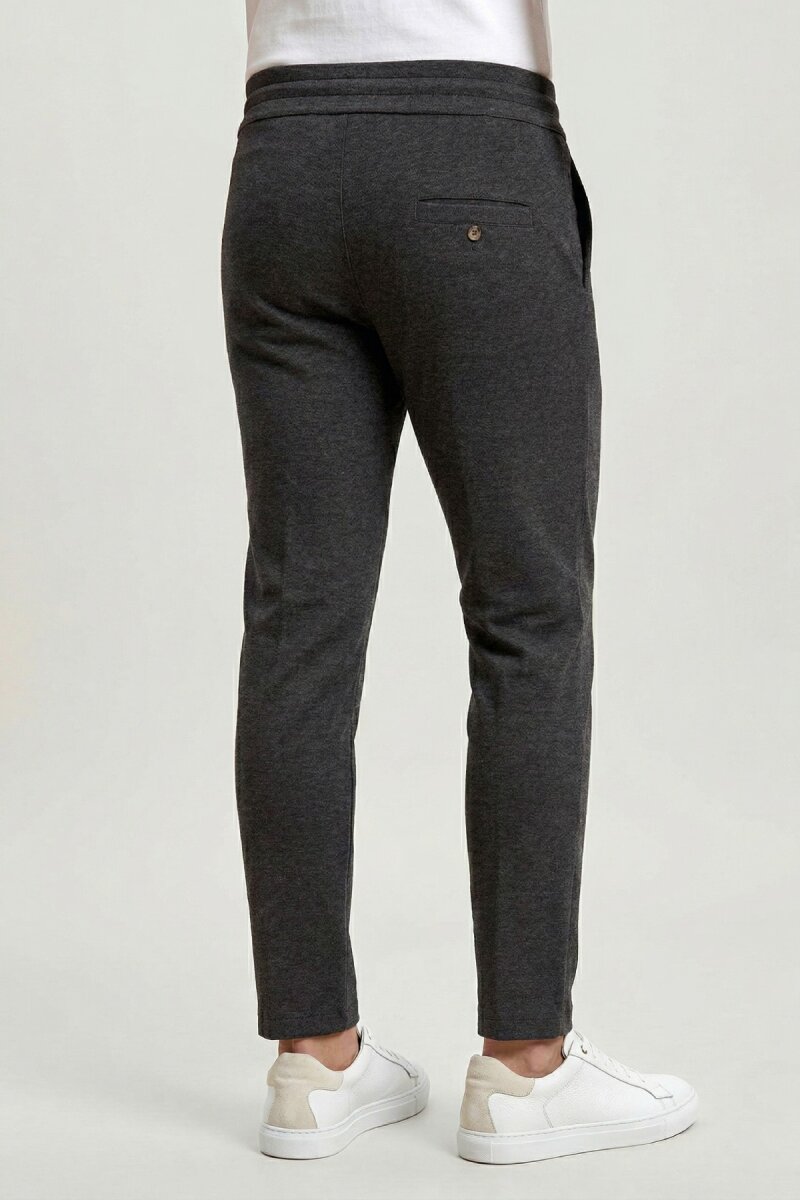 Anthracite Cotton Sweatshirt Pants - 5