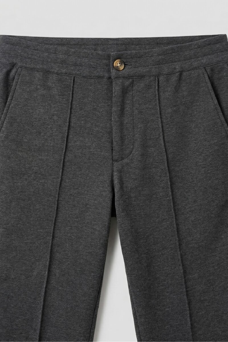 Anthracite Cotton Sweatshirt Pants - 3