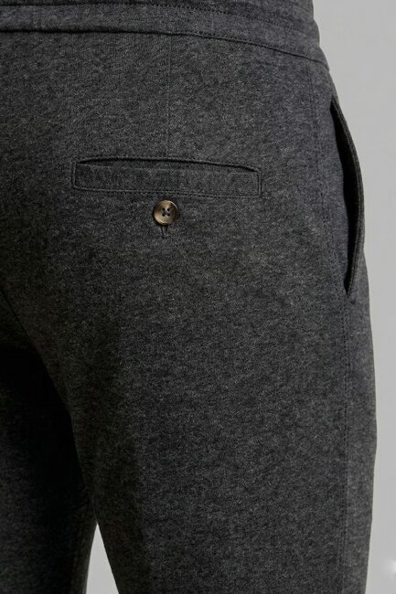 Anthracite Cotton Sweatshirt Pants - 4