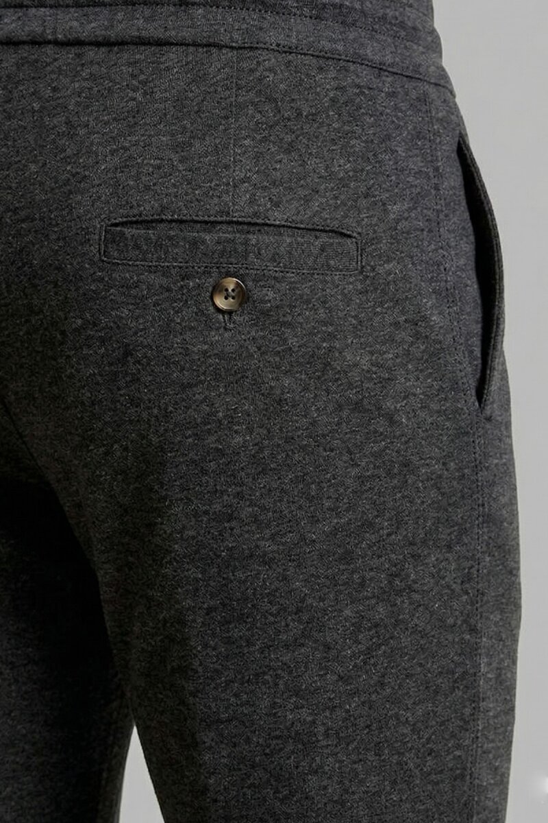 Anthracite Cotton Sweatshirt Pants - 4