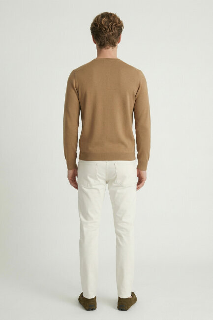 Camel %100 Pamuk Uzun Kollu İnce Kazak - 6