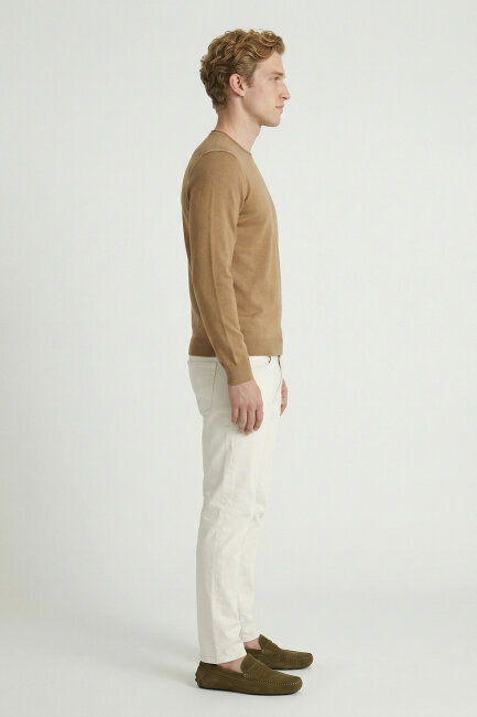 Camel %100 Pamuk Uzun Kollu İnce Kazak - 4