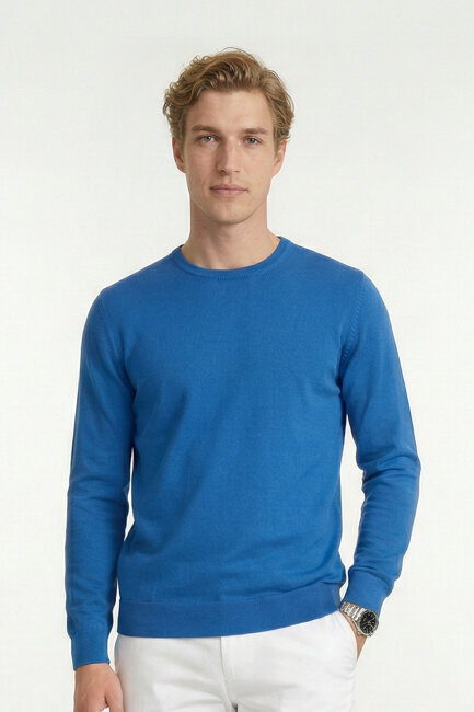 Sax %100 Pamuk Uzun Kollu İnce Kazak 