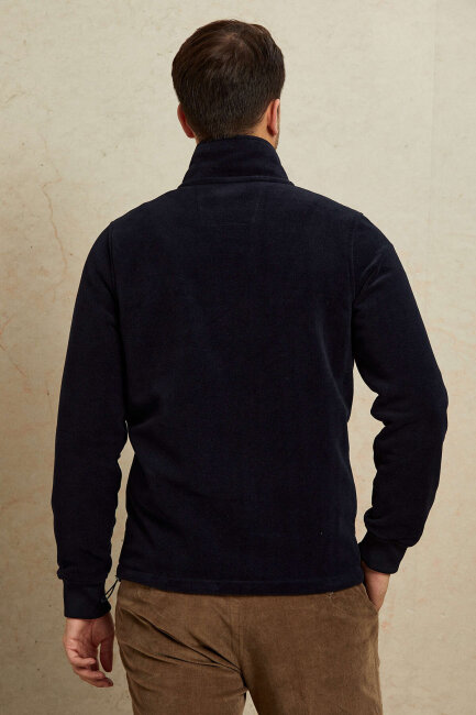 Lacivert Fermuarlu Sweatshirt - 6