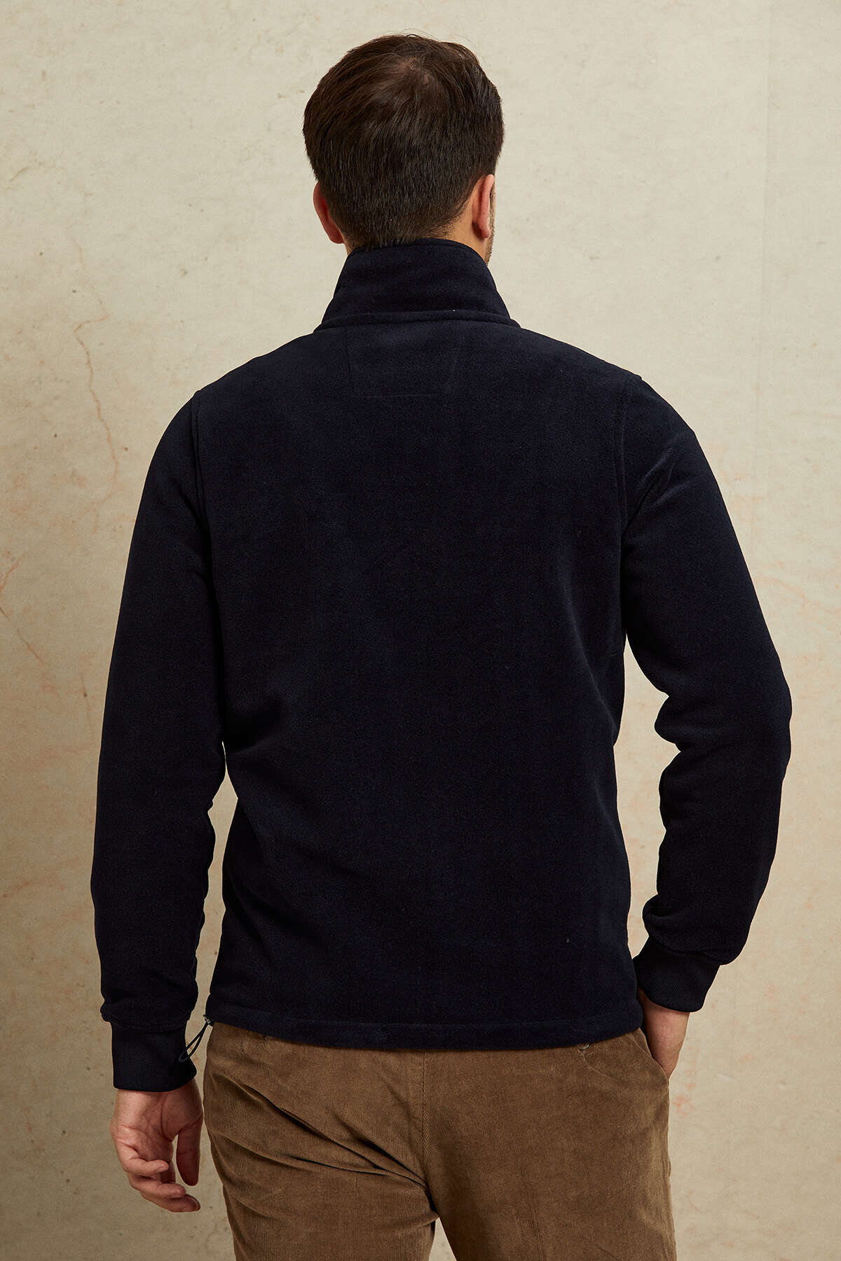 Lacivert Fermuarlu Sweatshirt - 6