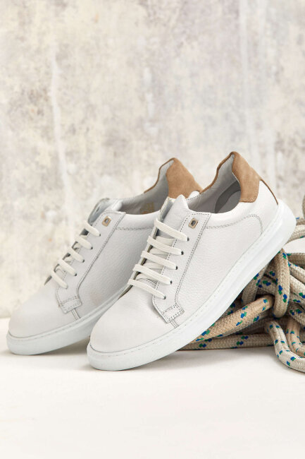 Beyaz - Bej Ayakkabı - 4