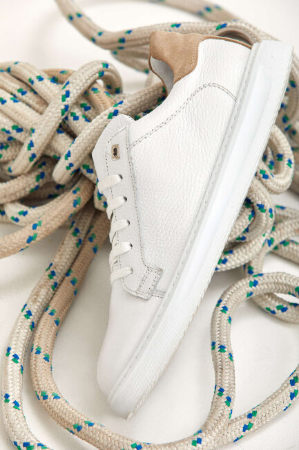 Beyaz - Bej Ayakkabı - 5