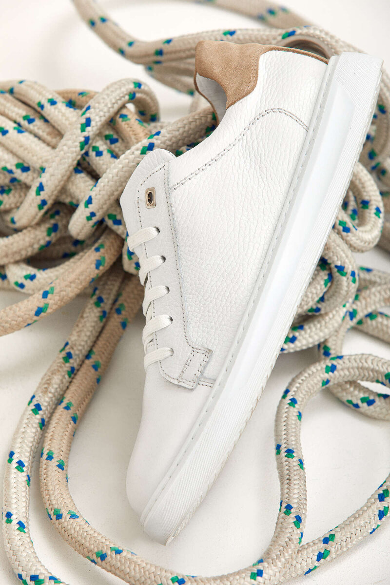 Beyaz - Bej Ayakkabı - 5