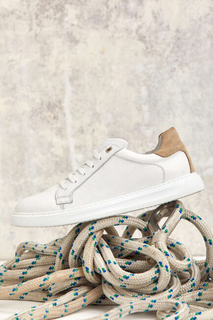 Beyaz - Bej Ayakkabı - 6