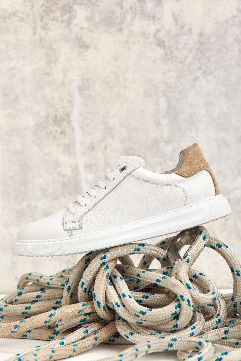 Beyaz - Bej Ayakkabı - 6