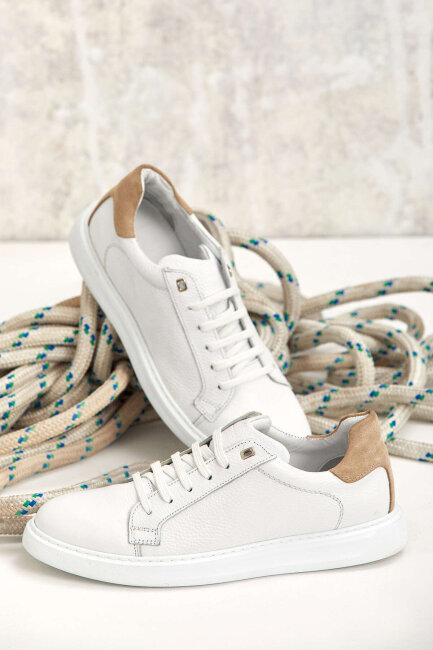 Beyaz - Bej Ayakkabı - 7