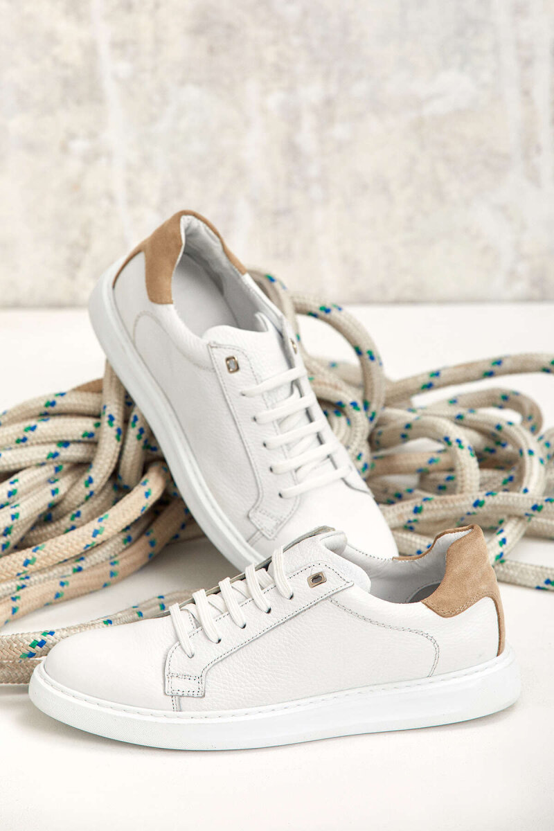 Beyaz - Bej Ayakkabı - 7