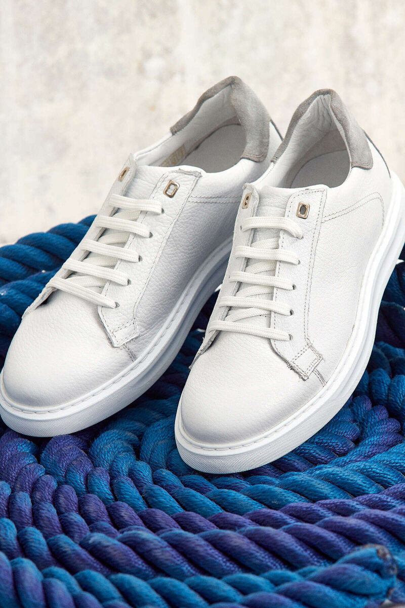 Beyaz - Gri Ayakkabı