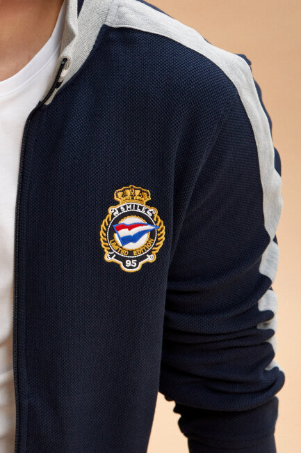 Navy Blue 100% Cotton Sweatshirt - 8