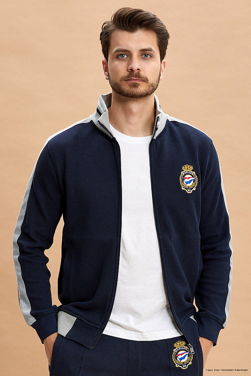 Navy Blue 100% Cotton Sweatshirt