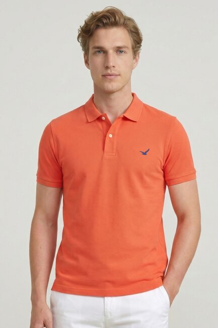 Coral 100% Cotton Polo T-shirt 