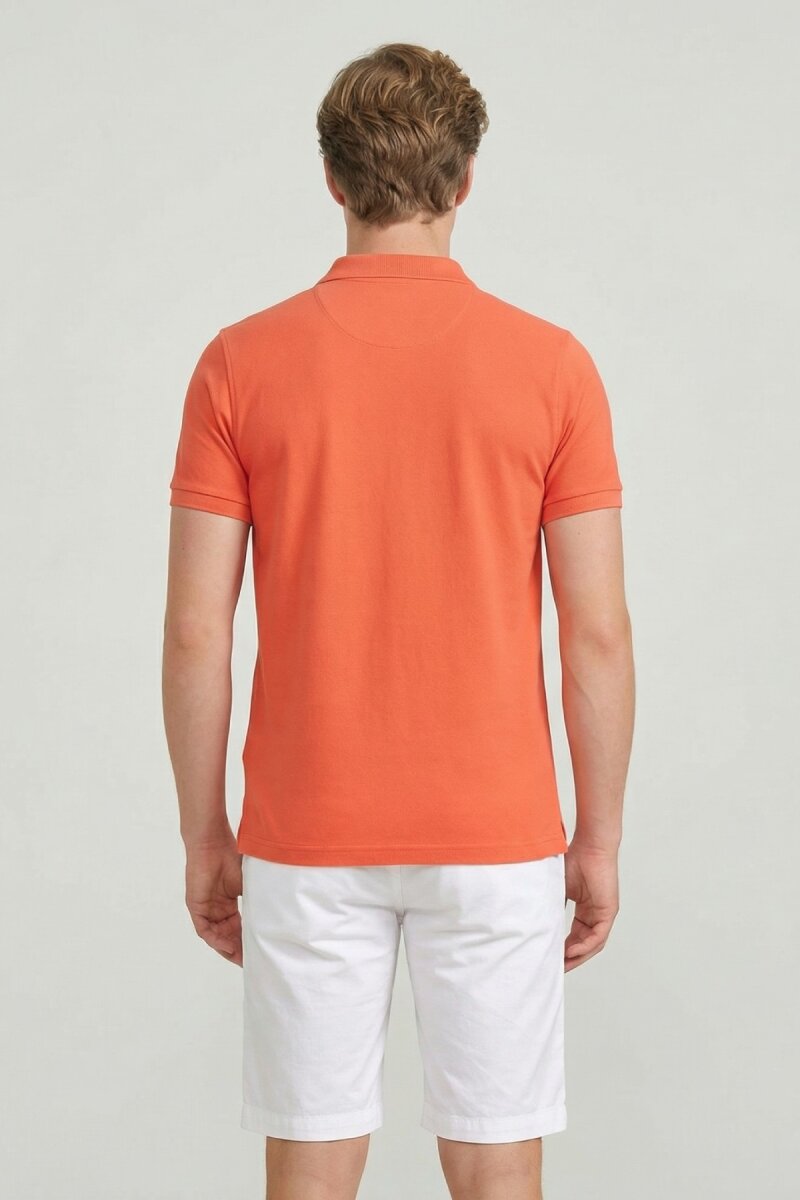 Coral 100% Cotton Polo T-shirt - 6