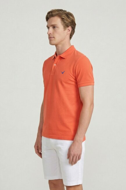 Coral 100% Cotton Polo T-shirt - 4