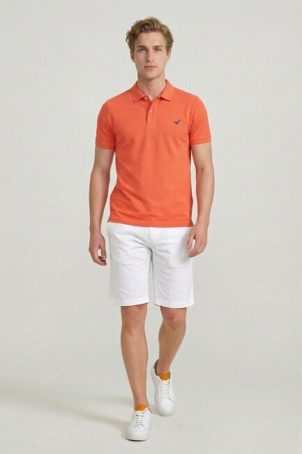 Coral 100% Cotton Polo T-shirt - 5