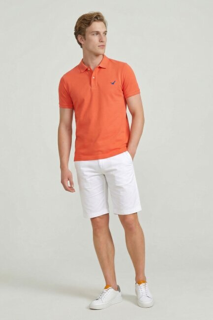 Coral 100% Cotton Polo T-shirt - 2
