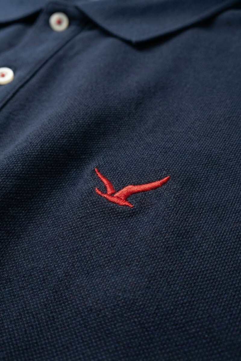 Navy Blue Plus Size Polo T-Shirt - 3